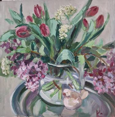 Still life "Bouquet with tulips and lilacs" thumb