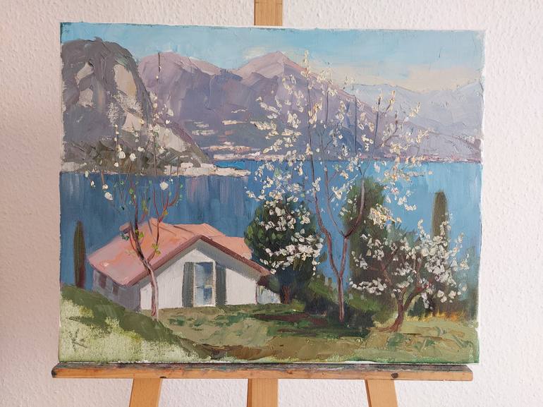 Original Impressionism Landscape Painting by Olena Kolotova