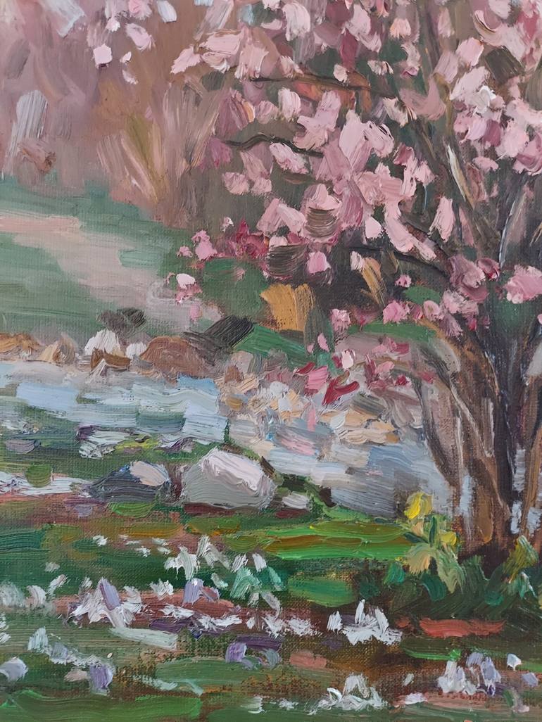 Original Impressionism Landscape Painting by Olena Kolotova