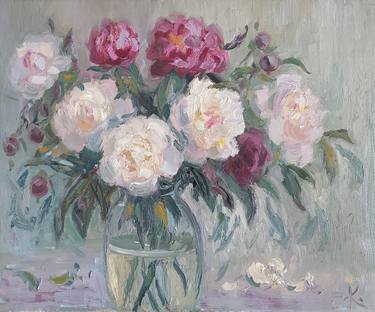 Original Impressionism Floral Paintings by Olena Kolotova
