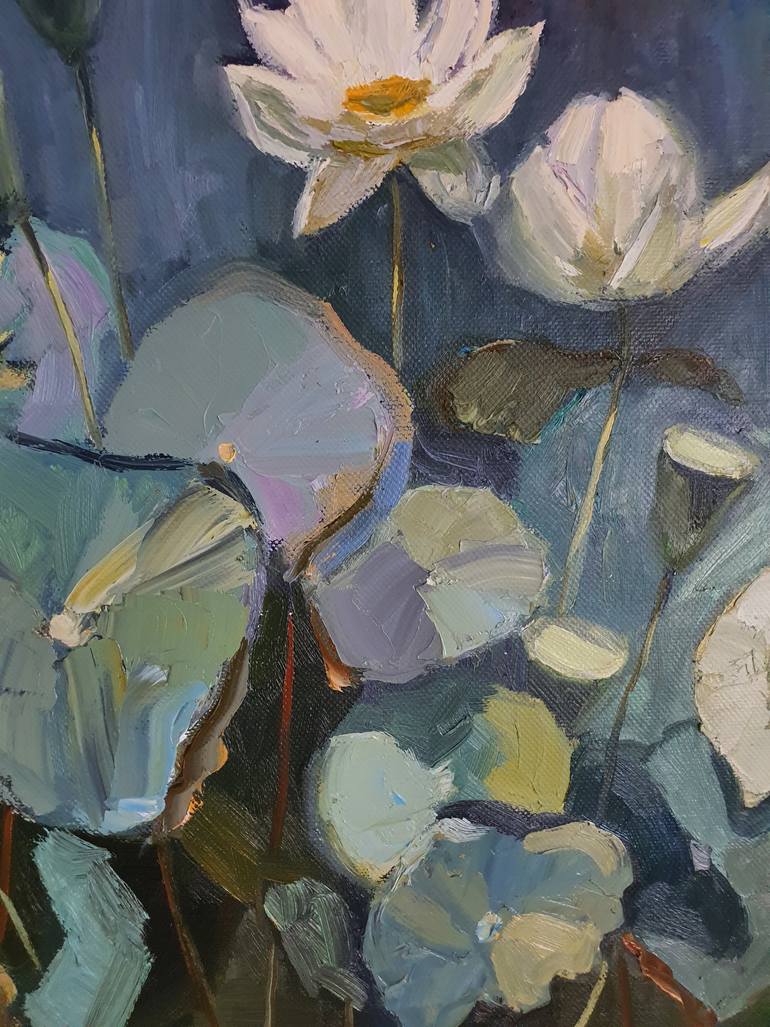 Original Impressionism Floral Painting by Olena Kolotova