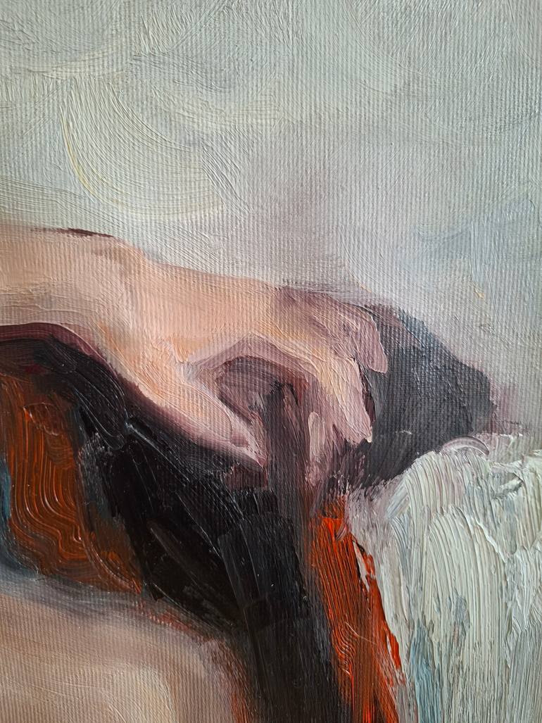 Original Impressionism Nude Painting by Olena Kolotova