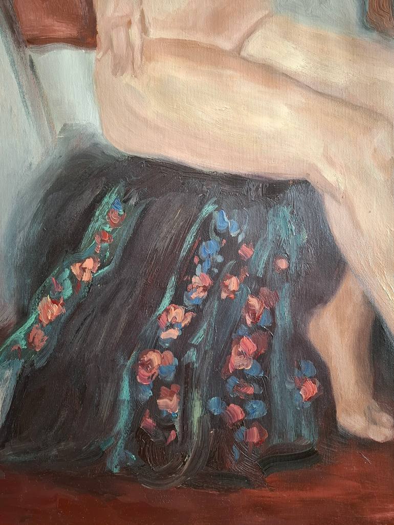 Original Impressionism Nude Painting by Olena Kolotova