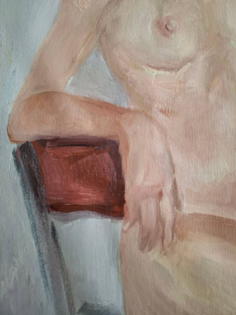 Original Impressionism Nude Painting by Olena Kolotova