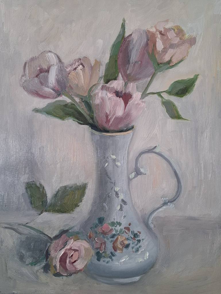 Original Impressionism Floral Paintings by Olena Kolotova