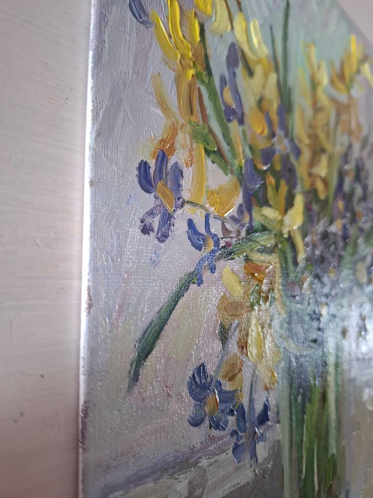 Original Impressionism Floral Painting by Olena Kolotova