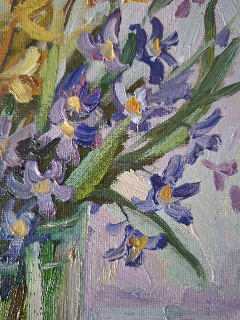 Original Impressionism Floral Painting by Olena Kolotova