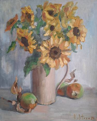 Original Impressionism Still Life Painting by Olena Kolotova