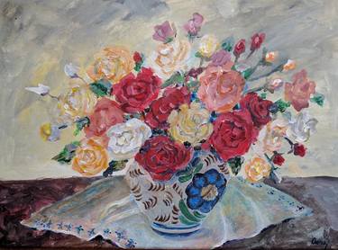 Still life with roses thumb