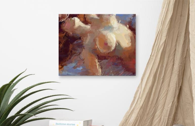 Original Contemporary Nude Printmaking by Marina Fedorova