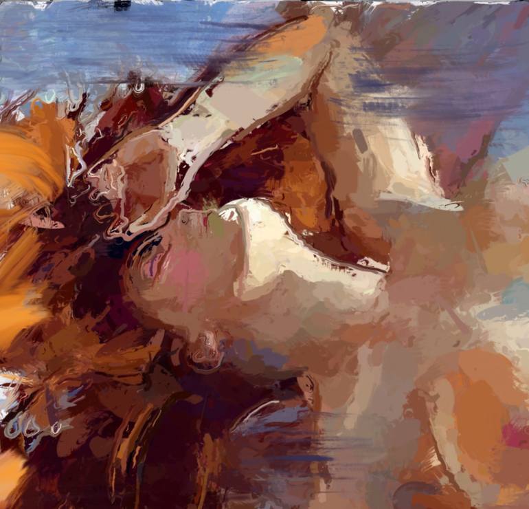 Original Contemporary Nude Printmaking by Marina Fedorova