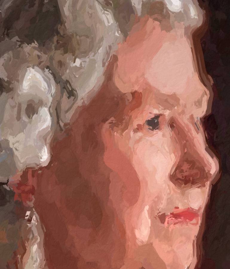 Original Abstract Portrait Painting by Marina Fedorova