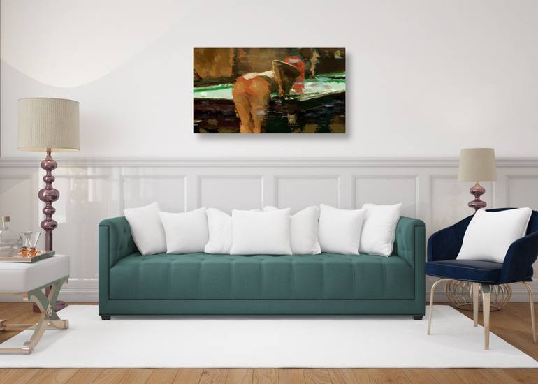 Original Abstract Expressionism Nude Painting by Marina Fedorova