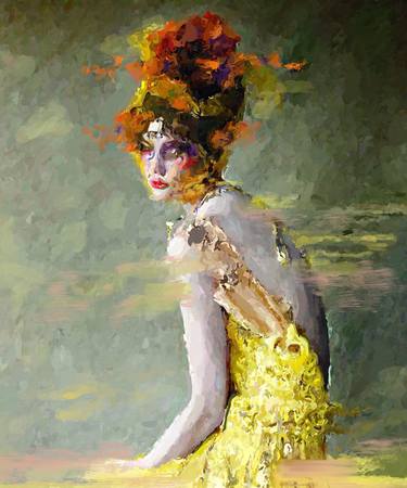 Original Fine Art Portrait Printmaking by Marina Fedorova