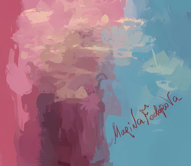 Original Abstract Expressionism Women Printmaking by Marina Fedorova