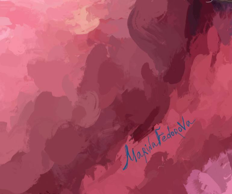 Original Portraiture Women Printmaking by Marina Fedorova