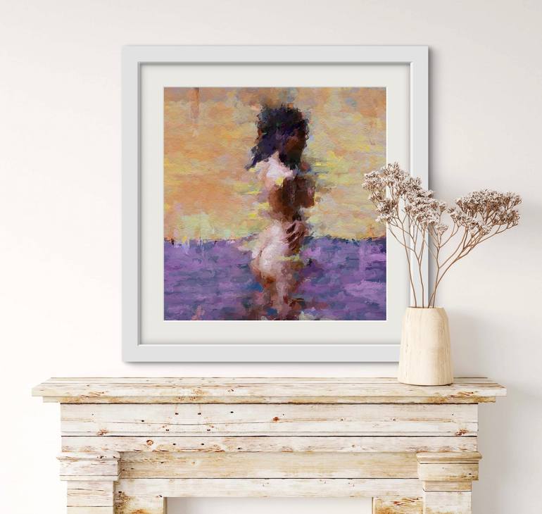 Original Abstract Expressionism Nude Printmaking by Marina Fedorova