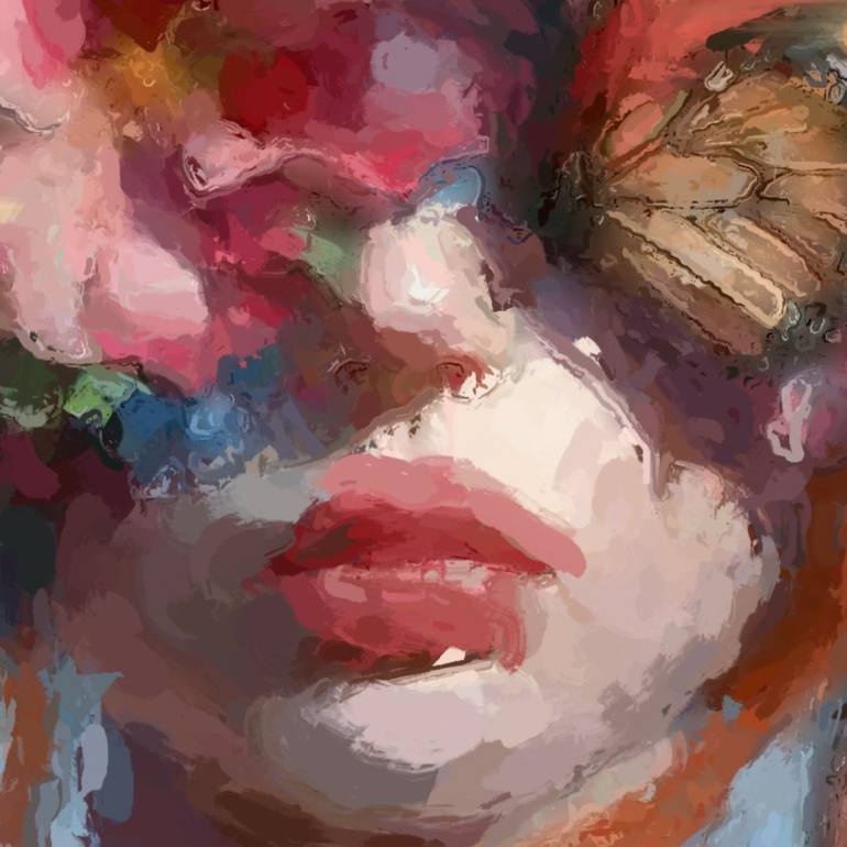 Original Abstract Women Printmaking by Marina Fedorova