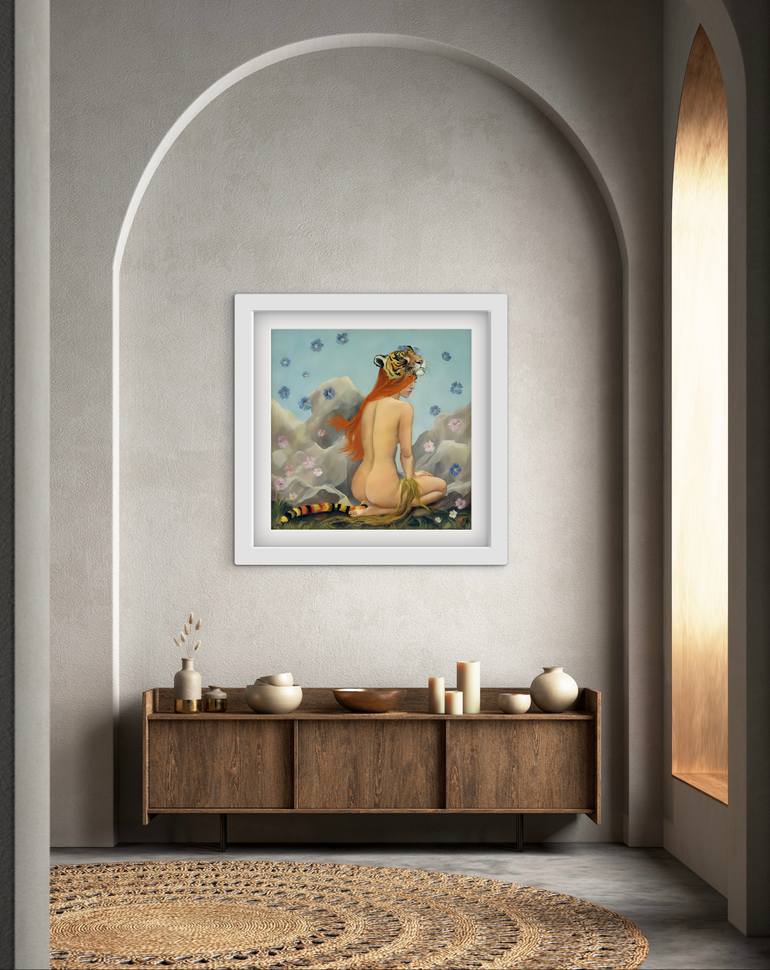 Original Portraiture Nude Printmaking by Marina Fedorova