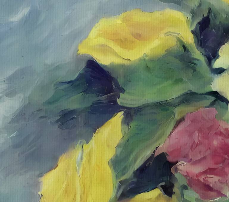 Original Abstract Expressionism Botanic Printmaking by Marina Fedorova