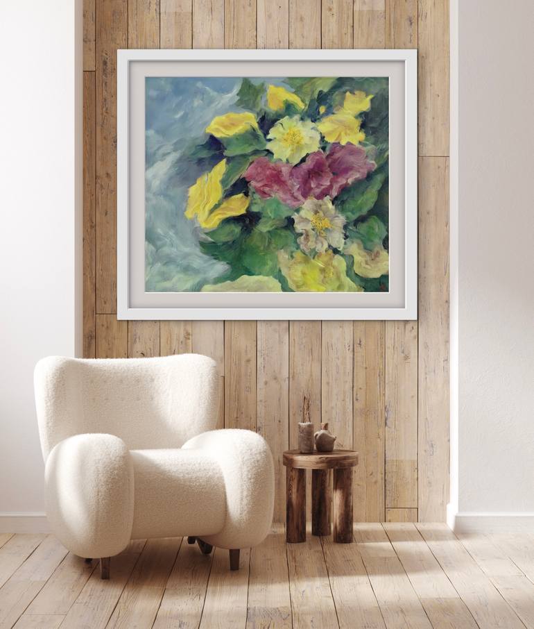 Original Abstract Expressionism Botanic Printmaking by Marina Fedorova