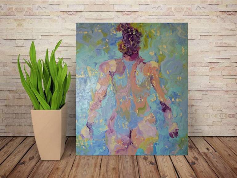 Original Abstract Expressionism Nude Painting by Marina Fedorova