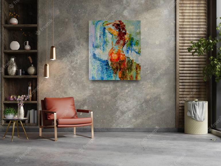 Original Abstract Expressionism Body Painting by Marina Fedorova