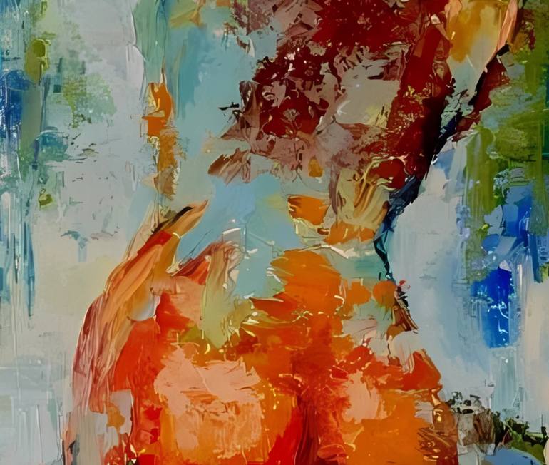 Original Abstract Expressionism Body Painting by Marina Fedorova