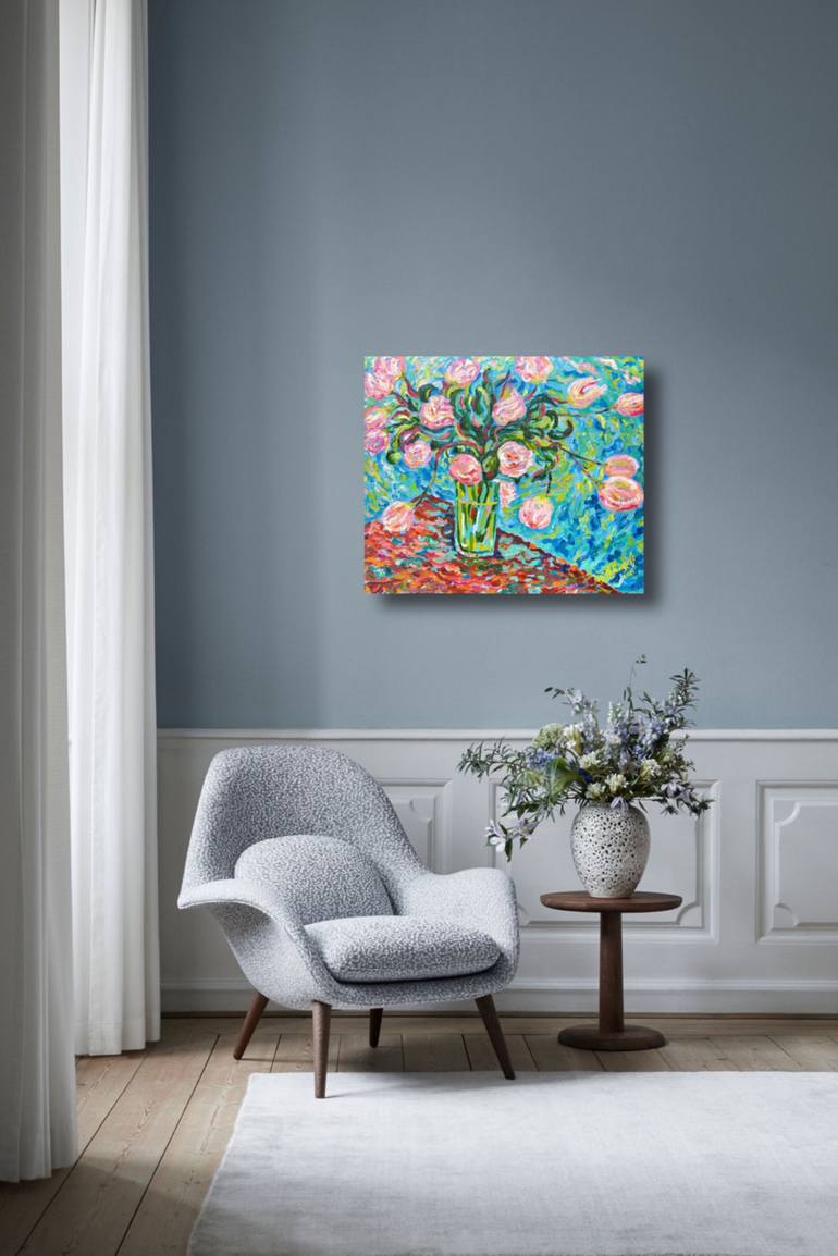 Original Abstract Floral Painting by Marina Fedorova