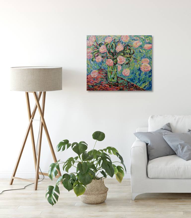 Original Abstract Floral Painting by Marina Fedorova