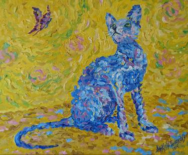 Original Abstract Cats Paintings by Marina Fedorova