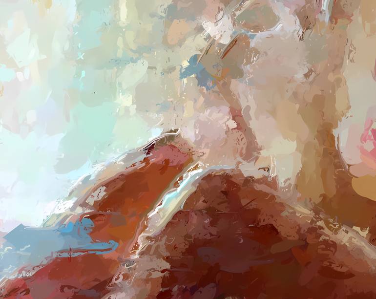 Original Abstract Expressionism Nude Mixed Media by Marina Fedorova
