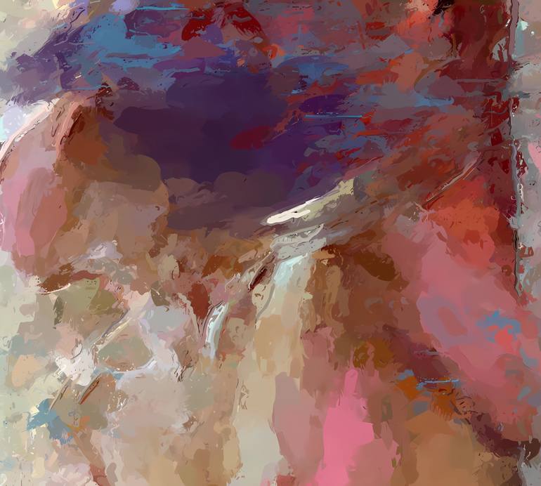 Original Abstract Expressionism Nude Mixed Media by Marina Fedorova