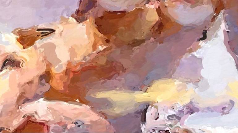 Original Abstract Expressionism Erotic Printmaking by Marina Fedorova