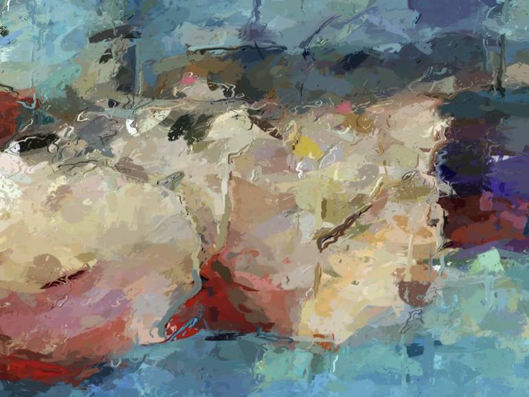 Original Abstract Nude Printmaking by Marina Fedorova