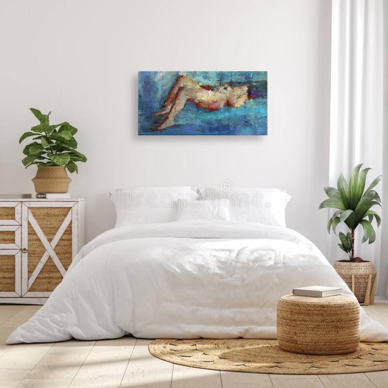 Original Abstract Nude Printmaking by Marina Fedorova