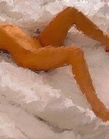 High Season. Women Painting, women legs, body, figure, original gift, acrylic, energy thumb