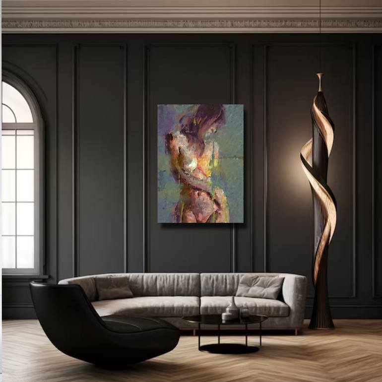 Original Expressionism Women Mixed Media by Marina Fedorova
