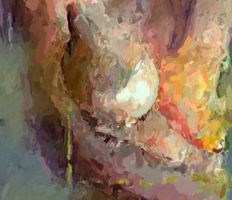 Original Expressionism Women Mixed Media by Marina Fedorova