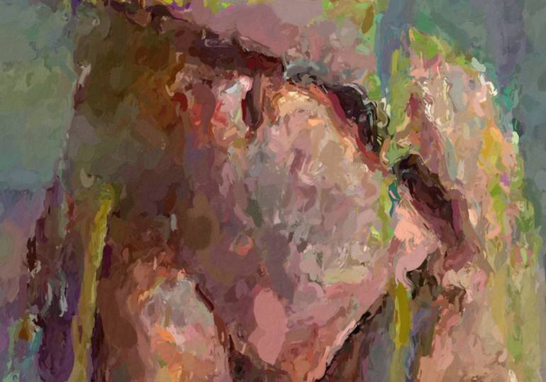 Original Expressionism Women Mixed Media by Marina Fedorova