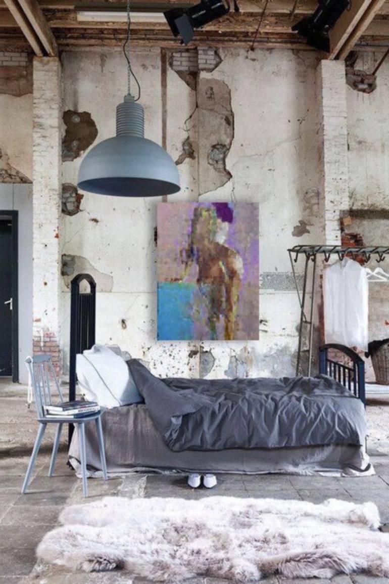 Original Abstract Body Mixed Media by Marina Fedorova