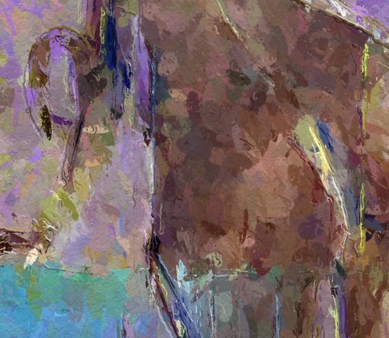 Original Abstract Body Mixed Media by Marina Fedorova