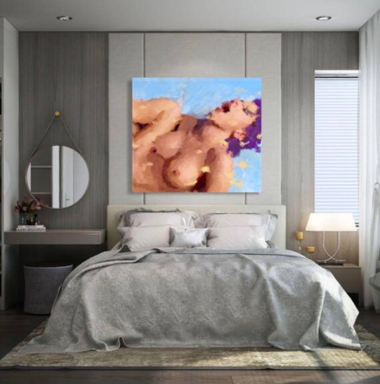 Original Abstract Expressionism Women Mixed Media by Marina Fedorova