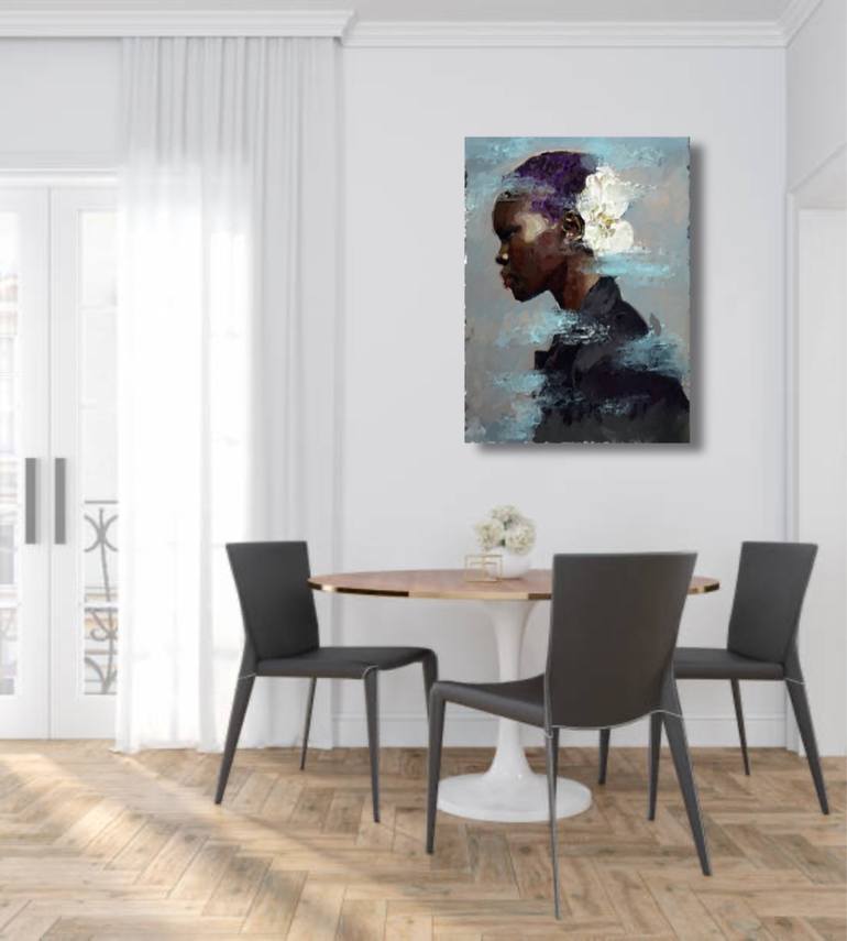 Original Abstract Portrait Painting by Marina Fedorova