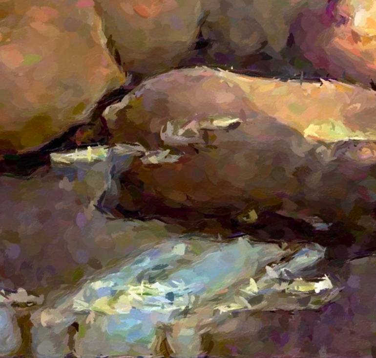 Original Abstract Erotic Mixed Media by Marina Fedorova