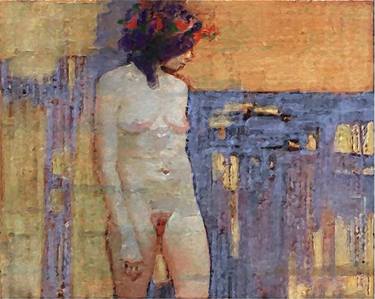 Bathing in the Sun - Naked Women in the Sun, Acrylic Painting thumb