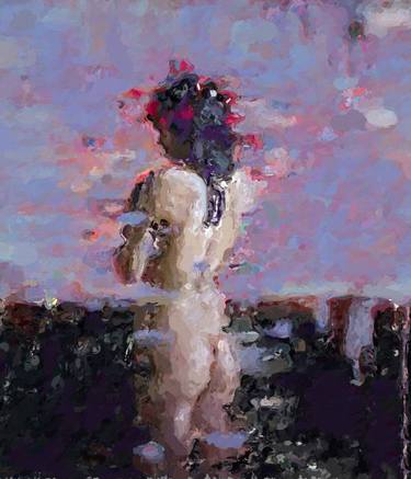 Women with Roses - Morning ot Beautiful Yang Wome in purple_ thumb