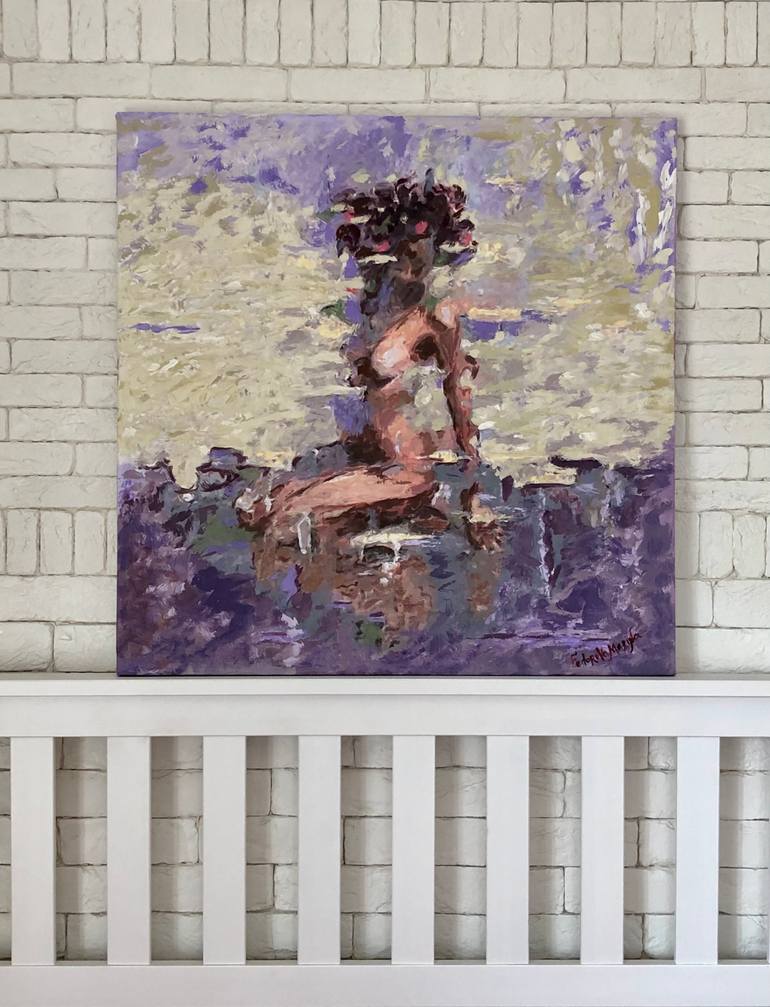 Original Abstract Nude Printmaking by Marina Fedorova