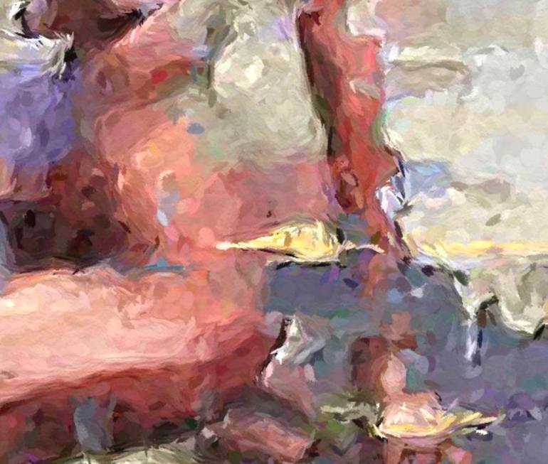 Original Abstract Nude Printmaking by Marina Fedorova