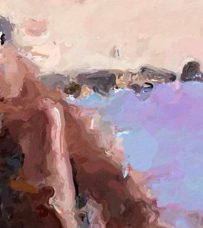 Original Abstract Expressionism Nude Mixed Media by Marina Fedorova